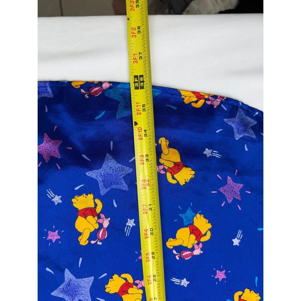Vintage‎ Pooh Winnie the Pooh Satin Nightgown Blue Stars Piglet Sleep Shirt 2XL